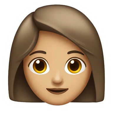 brown hair optimistic woman with bob haircut sticker