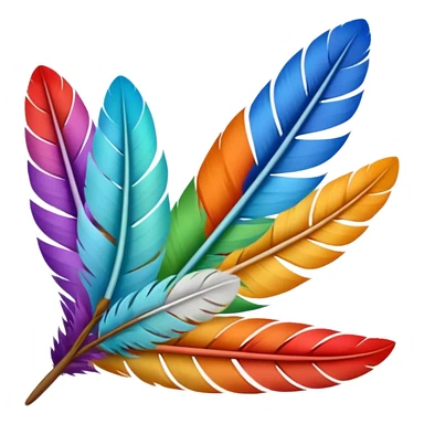 a dovetail consisting of neatly arranged feathers sticker