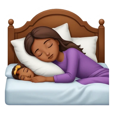 brown skin girl sleeping in bed sticker