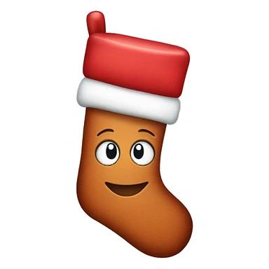 Christmas stocking with candy canes sticker