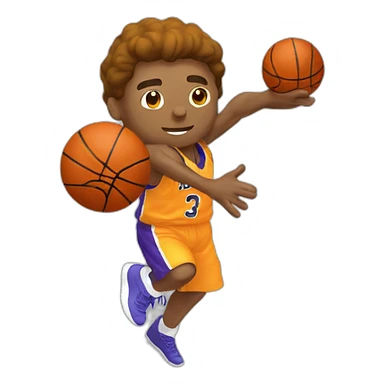 Basket-ball player shooting the ball sticker