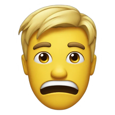 An emoji irritated with incompetence sticker