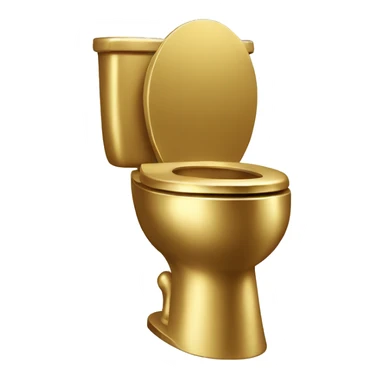Gold toilet sticker