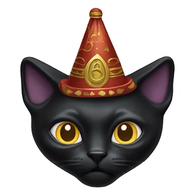 Black cat zoltar sticker
