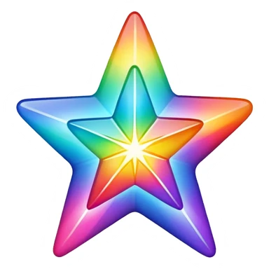 rainbow star sticker
