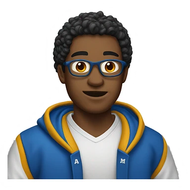 blue varsity jacket  sticker