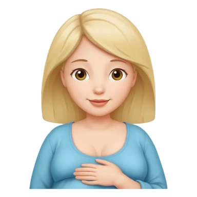 pregnant woman looking up sticker