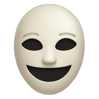 mask smiley flattened on top sticker