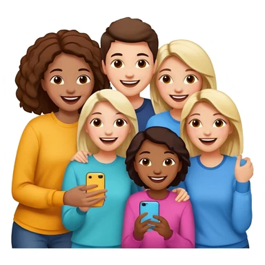 group of friends having fun together sticker