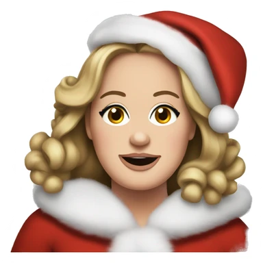 adele as santa claus sticker