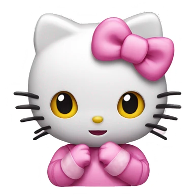 Hello kitty in pink sticker