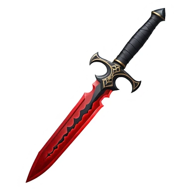 iOS emoji, dark fantasy dagger, obsidian blade, runes, blood drop, clean render, minimalismiOS emoji, dark fantasy dagger, obsidian blade, runes, blood drop, clean render, minimalism sticker