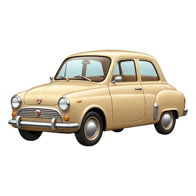 Retro beige car vintage sticker