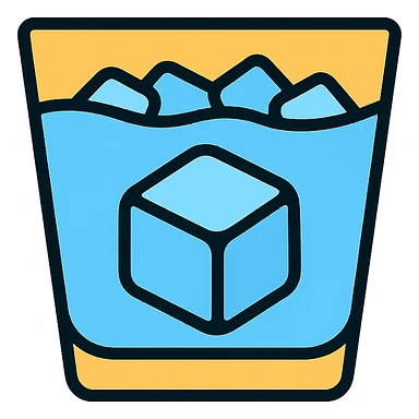 ice, color outline icon style sticker