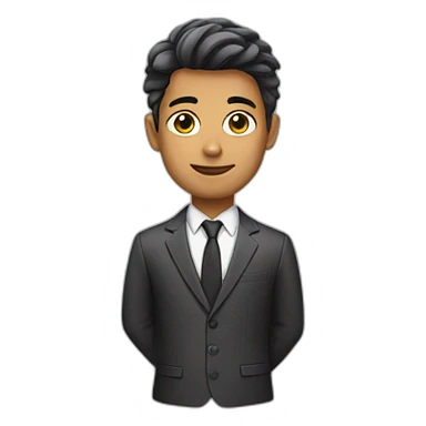 An adolescent in suit sticker