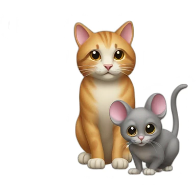 cat and mouse sticker