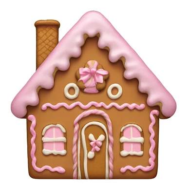 gingerbread house with a pale pink bow  sticker