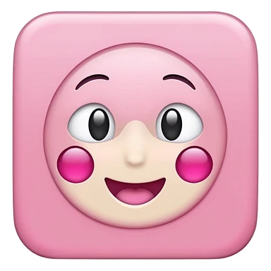 simple pink square paper sticker