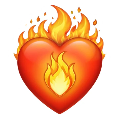 fire heart  sticker