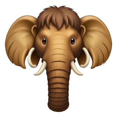 mammoth head only, large tusks sticker