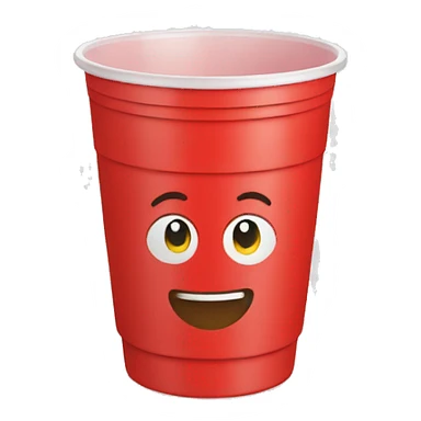 red plastic cup sticker