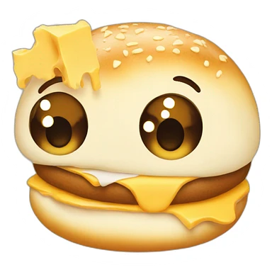 Bun with cheese sticker