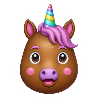 Poop unicorn  sticker