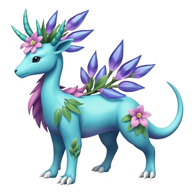 Meganium-Amaura-Suicune-fakemon (full body) sticker