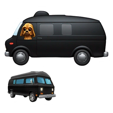 Side view Darth Vader’s and Scooby Doo’s mystery van sticker