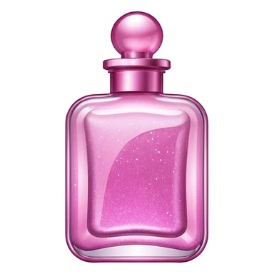 glitter pink fragance bottle sticker