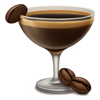 Espresso martini with coffee beans on top sticker