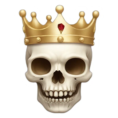 Cat skull with Crown sticker