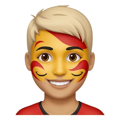 Fan with Face Paint half body sticker