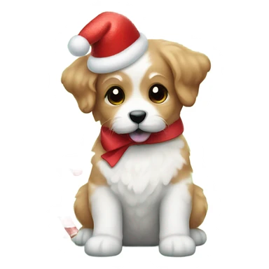 Christmas puppy sticker