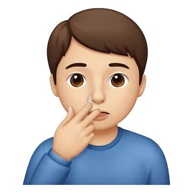 Picking nose sticker