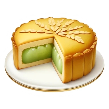 Wife cake (Lou Po Beng), Chinese pastry with winter melon and almond paste filling sticker