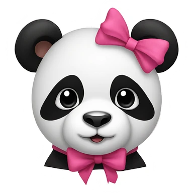 Panda with bow  sticker