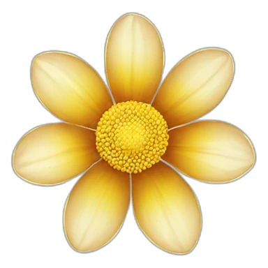 Flower half golden half silver sticker
