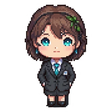 simple chibi administrative worker in professional clothes sticker