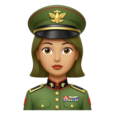 Green toy solider woman sticker