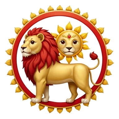 Lion and sun Persian flag sticker