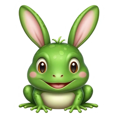 Frog w bunny ears sticker