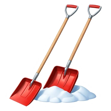 Snow shovels sticker