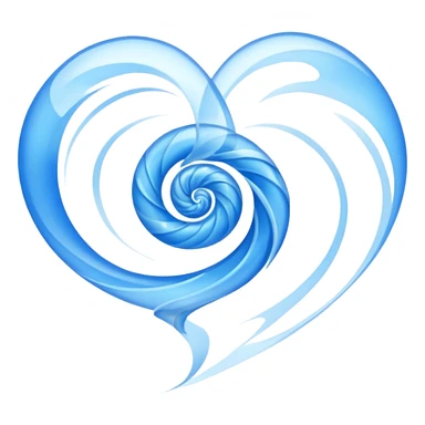 wind-themed heart sticker