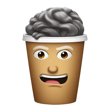 Coffee cup with trump wig sticker