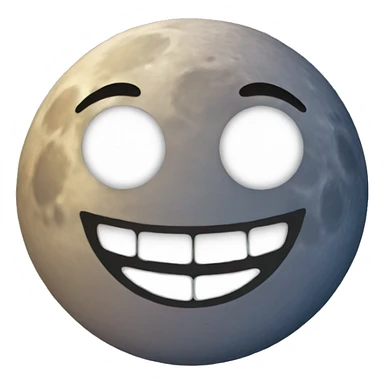 Happy moon sticker