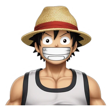 Luffy in gear five sticker