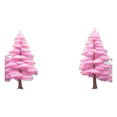 Pink winter scene sticker