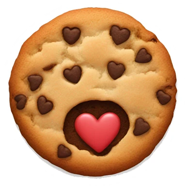 cookie and heart sticker