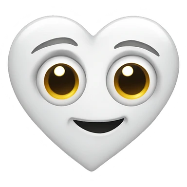White heart eyes emoji sticker